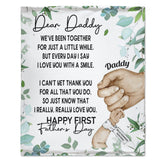 Je t'aime avec un sourire pour la première fête des pères - Couverture personnalisée - Cadeau d'anniversaire pour la fête des pères pour le premier papa